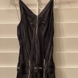 Show stopping Niteline vintage silk and rhinestone gown. Size 8.